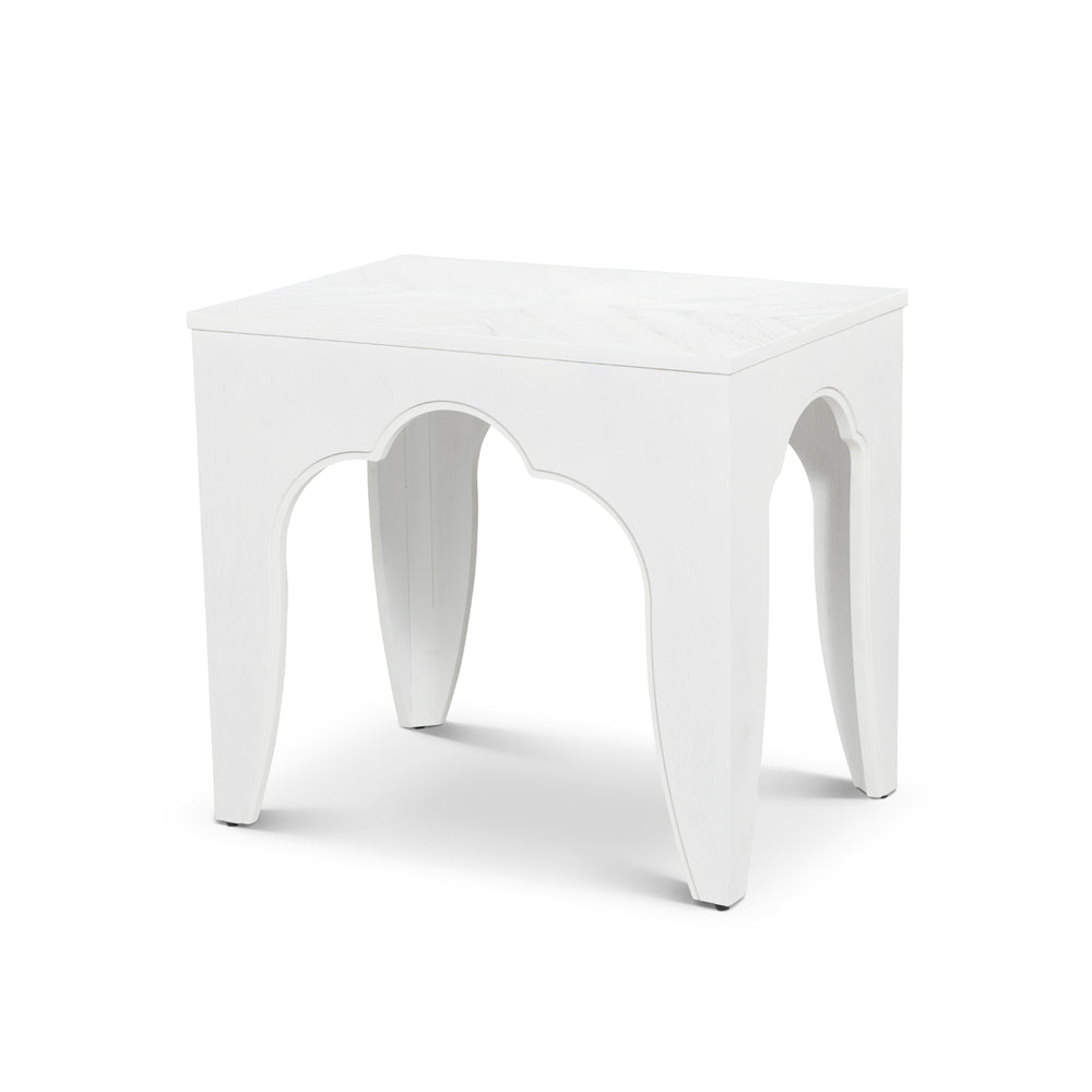 Island Manor End Table, Whitewash EFT40682 Park Hill