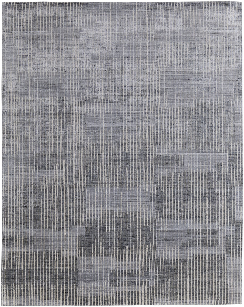 Feizy Rugs Eas69ahf Eastfield Artisanal Hand-woven Viscose And Wool Abstract Rug - Modern Style For Any Space Blue,Ivory,Gray Viscose,Wool Eas69ahfblubgeg00