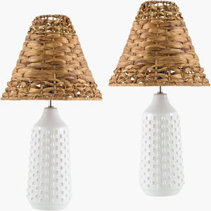 Livabliss Tatogga Ceramic Base Table Lamp with Seagrass Shade for Warm Ambient Living Spaces TGA001-SET