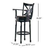 Christopher Knight Home® - Noble House - Eclipse Armed Swivel Barstool