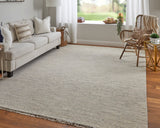 Feizy Rugs Branson Wool Hand Knotted Casual Rug Ivory/Pink/Gray 2'-6" x 12'