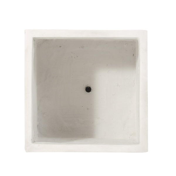 English Elm Mgo Faux Stone Outdoor Planter Lightweight Concrete Look Patio Garden Decor 63417.00WHI