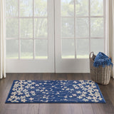 Nourison Tranquil TRA04 Machine Made Power-loomed No Border Indoor Only Contemporary  Rug Navy, Navy Blue 100% Polypropylene 99446484383