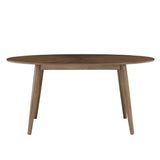 Homelegance By Top-Line Hutchinson Mid-Century Walnut Oval Dining Table Walnut Veneer