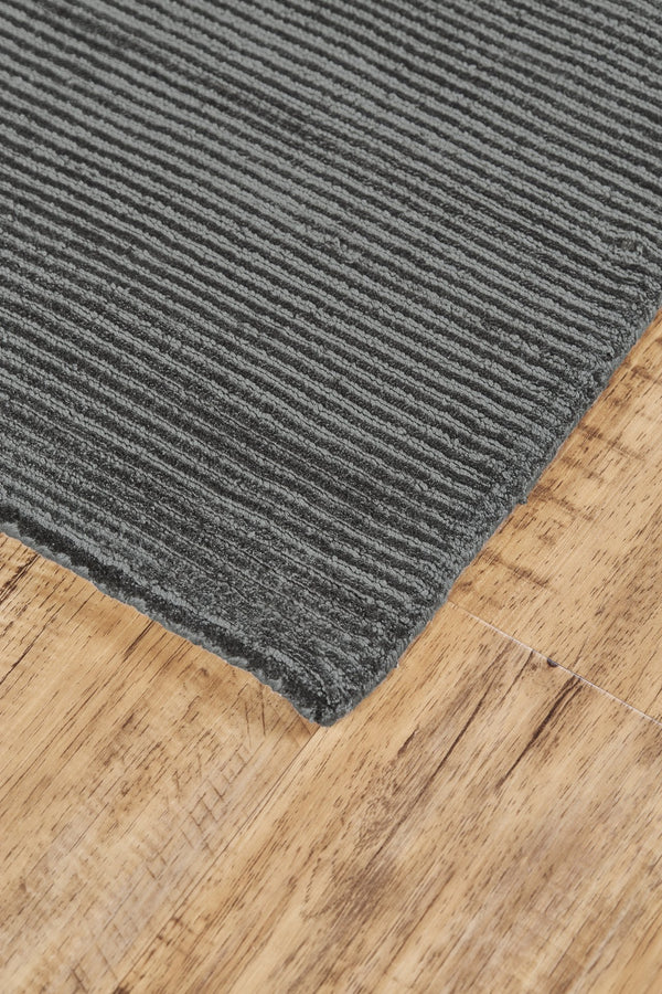 Feizy Rugs Batisse Modern Hand Woven Viscose Rug - Luxurious Low Pile Design For Effortless Style And Elegance Gray,Black Viscose 6698717fchl000g99