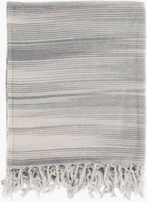 Surya Tanga Rustic Cotton Throw Blanket 50"W X 60"L - Elegant Home Decor, Spot Clean, 30-day Warranty Medium Gray Cotton,Cotton Tgn7002-5060