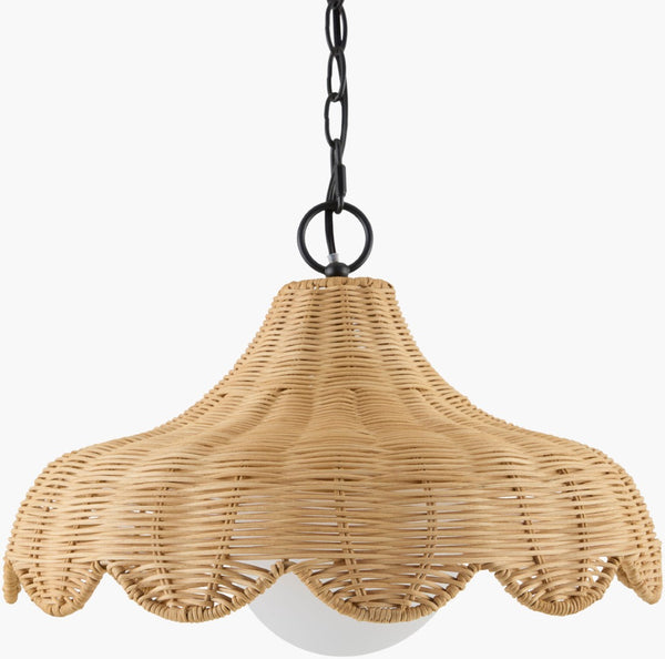 Livabliss Trogir Rattan Pendant Light with Glass Diffuser for Coastal Dining Rooms TGR-001