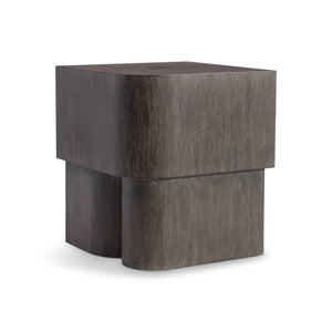 Bernhardt Bernhardt Bracken Nonza Side Table — Sculptural Solid Mahogany Accent With Rounded Square Top, 23" H 347123