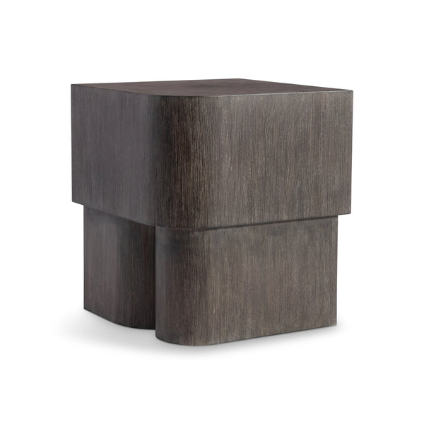 Bernhardt Bernhardt Bracken Nonza Side Table — Sculptural Solid Mahogany Accent With Rounded Square Top, 23" H 347123
