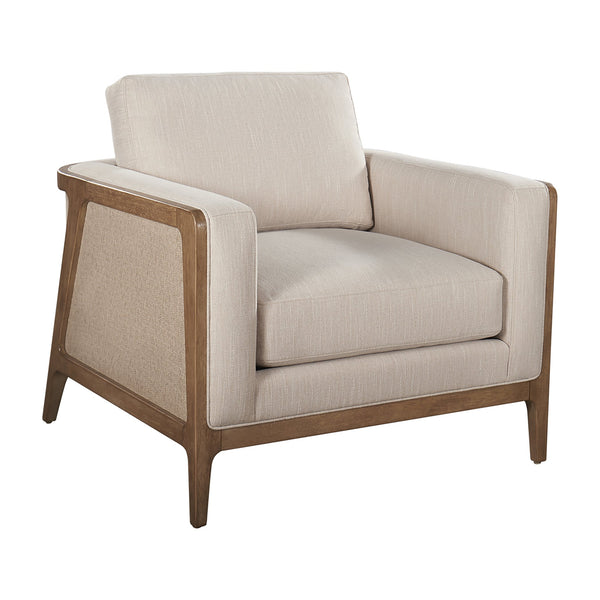A.R.T. Furniture Harvey Lounge Chair - Contemporary Tawny Parrawood Frame With Cozy Salty Sand Upholstery & Cushion  Parrawood Solid Frame In The Tawny Finish 765503-5803