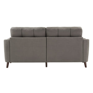 Homelegance By Top-Line Tawnie 83" Wide Microfiber Arm Sofa Grey Microfiber