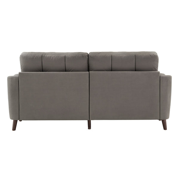 Homelegance By Top-Line Tawnie 83" Wide Microfiber Arm Sofa Grey Microfiber