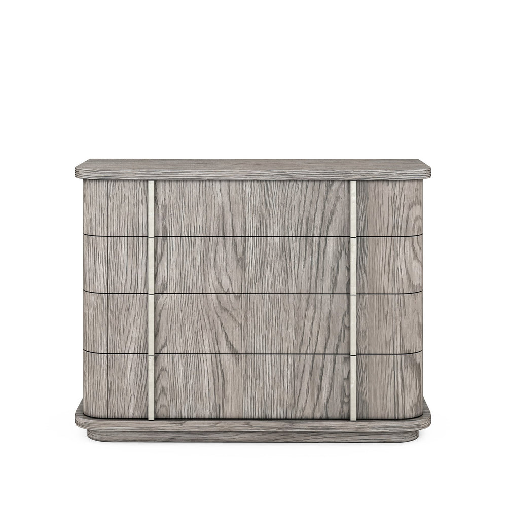 A.R.T. Furniture Vault Bachelors Chest - Stylish Mink Finish, Cedar-lined Drawers & Modern Design For Elegant Storage Gray Parawood Solids,White Oak Veneers 285158-2354