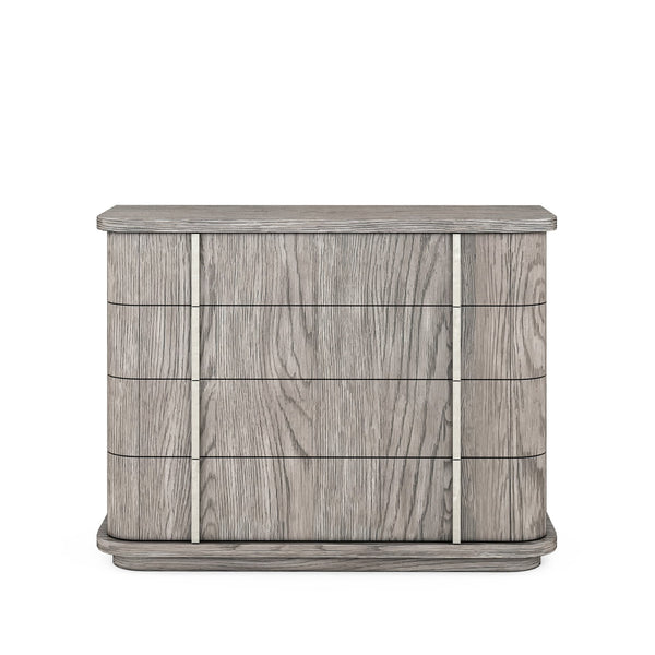 A.R.T. Furniture Vault Bachelors Chest - Stylish Mink Finish, Cedar-lined Drawers & Modern Design For Elegant Storage Gray Parawood Solids,White Oak Veneers 285158-2354