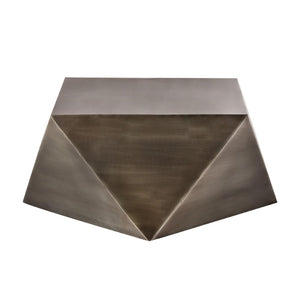 Pasargad Home Dimitri Handcrafted Brass Coffee Table – Stunning Centerpiece For Modern Living Rooms Grey Iron Prr-019zn