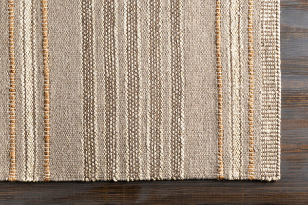Surya Thebes Handwoven Jute Wool Flatweave Area Rug Earthy Cottage Style for Living Rooms THB1000-576