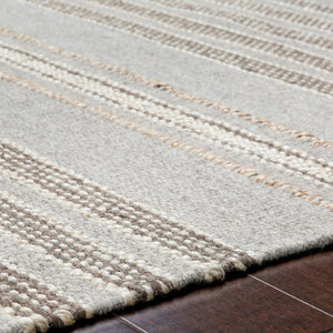 Surya Thebes Handwoven Jute Wool Flatweave Area Rug Earthy Cottage Style for Living Rooms THB1000-576
