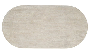 Hooker Furniture Modern Mood Oval Nightstand With Floating Metal Base, Quartersawn Oak Veneer, Soft-Close Doors, Cable Management Light Brown 6850-90317-80