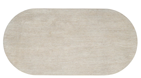 Hooker Furniture Modern Mood Oval Nightstand With Floating Metal Base, Quartersawn Oak Veneer, Soft-Close Doors, Cable Management Light Brown 6850-90317-80