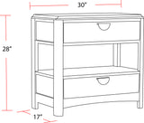 Parker House Escape - Bedroom King Panel Bed 2 Nightstands Dresser With Mirror And Chest Brown Rubberwood Solids ,Oak Veneers Besc-6pc-1266-dmn2c