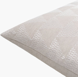 Surya Theodore Accent Pillow - 18"L X 18"W Elegant Linen & Cotton Decor For Timeless Home Charm Beige Linen,Cotton,Linen,Cotton The001-2020p