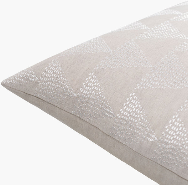 Surya Theodore Accent Pillow - 18"L X 18"W Elegant Linen & Cotton Decor For Timeless Home Charm Beige Linen,Cotton,Linen,Cotton The001-2020p