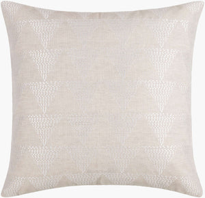 Surya Theodore Accent Pillow - 18"L X 18"W Elegant Linen & Cotton Decor For Timeless Home Charm Beige Linen,Cotton,Linen,Cotton The001-2020p