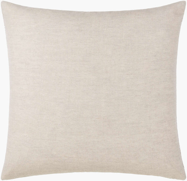 Surya Theodore Accent Pillow - 18"L X 18"W Elegant Linen & Cotton Decor For Timeless Home Charm Beige Linen,Cotton,Linen,Cotton The002-2020p