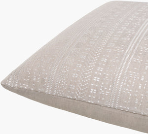 Surya Theodore Accent Pillow - 18"L X 18"W Elegant Linen & Cotton Decor For Timeless Home Charm Beige Linen,Cotton,Linen,Cotton The002-2020p