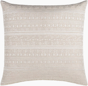 Surya Theodore Accent Pillow - 18"L X 18"W Elegant Linen & Cotton Decor For Timeless Home Charm Beige Linen,Cotton,Linen,Cotton The002-2020p