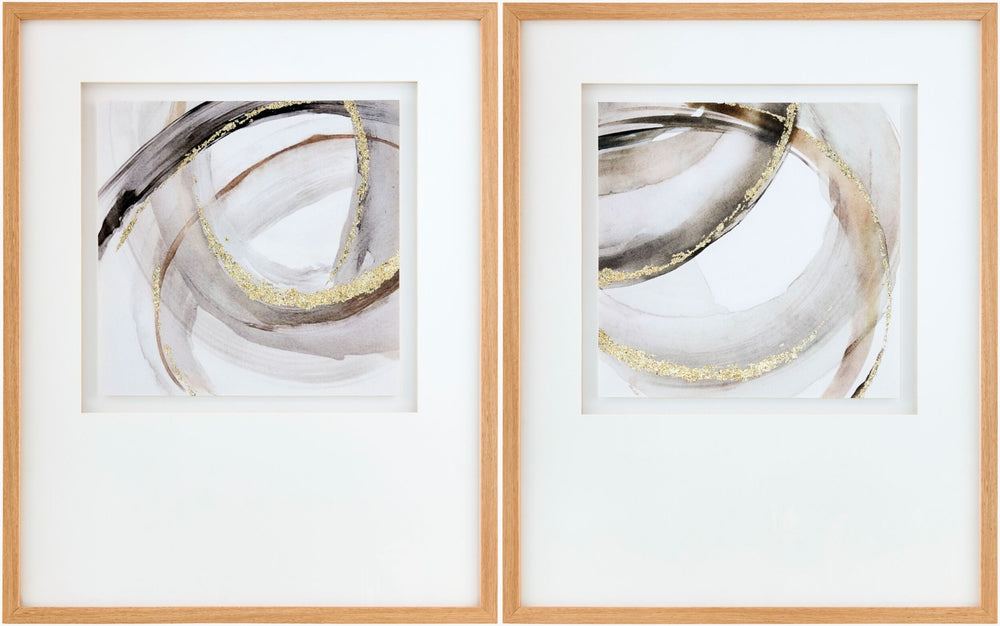 Livabliss Thetis Minimalist Framed Wall Art Slim Gallery Ready Horizontal Print for Modern Interiors THET001-SET