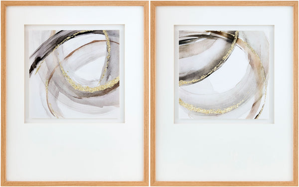 Livabliss Thetis Minimalist Framed Wall Art Slim Gallery Ready Horizontal Print for Modern Interiors THET001-SET