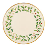 Holiday Dinner Plate - Lenox Porcelain with 24K Gold Trim, Dishwasher Safe, 10.5