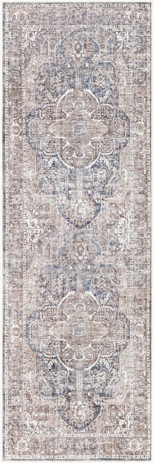 Livabliss Tahmis Flatweave Runner Rug Turkish Traditional Pattern Chenille Hallway Accent Brown, Tan 2'7" x 7'10" THI2700-27710