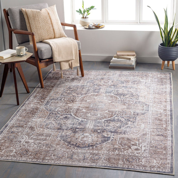 Livabliss Tahmis Flatweave Runner Rug Turkish Traditional Pattern Chenille Hallway Accent Brown, Tan 7'10" x 10'2" THI2700-710102