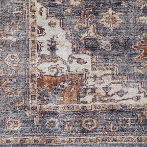 Livabliss Tahmis Chenille Flatweave Area Rug Geometric Transitional Design for Living Rooms Camel, Charcoal 7'10" x 10'2" THI2701-710102