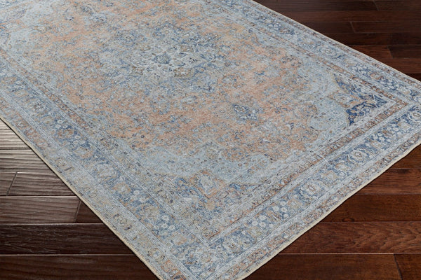 Livabliss Tahmis Turkish Flatweave Runner Rug Chenille Hallway Entryway Traditional Pattern Blue, Slate 2'7" x 7'10" THI2705-27710