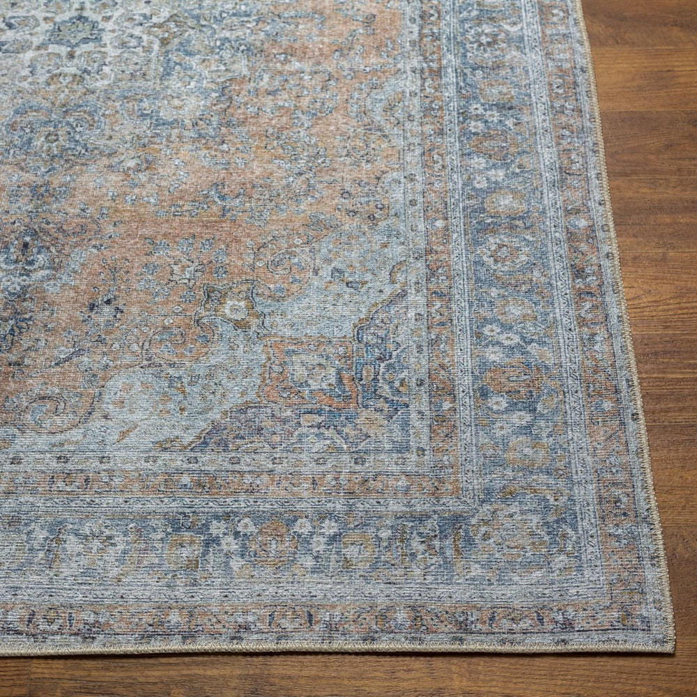 Livabliss Tahmis Turkish Flatweave Runner Rug Chenille Hallway Entryway Traditional Pattern Blue, Slate 5'3" x 7'3" THI2705-5373