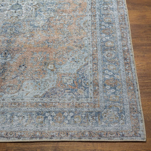 Livabliss Tahmis Turkish Flatweave Runner Rug Chenille Hallway Entryway Traditional Pattern Blue, Slate 2'7" x 7'10" THI2705-27710