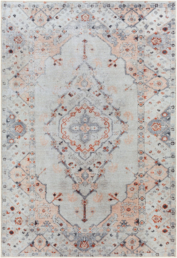 Livabliss Tahmis Traditional Flatweave Chenille Area Rug Turkish Woven for High Traffic Rooms Light Gray, Gra 6'7" x 9' THI2706-679