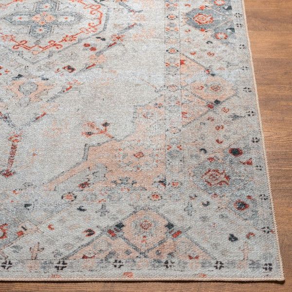 Livabliss Tahmis Traditional Flatweave Chenille Area Rug Turkish Woven for High Traffic Rooms Light Gray, Gra 6'7" x 9' THI2706-679