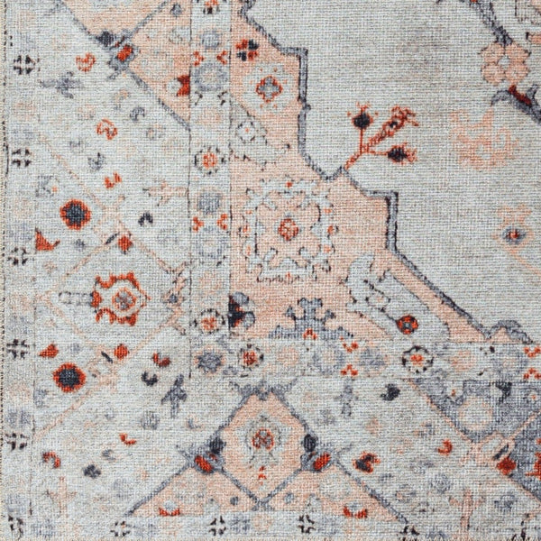 Livabliss Tahmis Traditional Flatweave Chenille Area Rug Turkish Woven for High Traffic Rooms Light Gray, Gra 6'7" x 9' THI2706-679