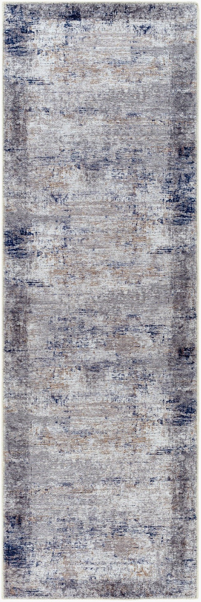 Livabliss Tahmis Flatweave Chenille Area Rug Traditional Pattern for Entryways and Hallways Dark Blue, Medi 2'7" x 7'10" THI2708-27710