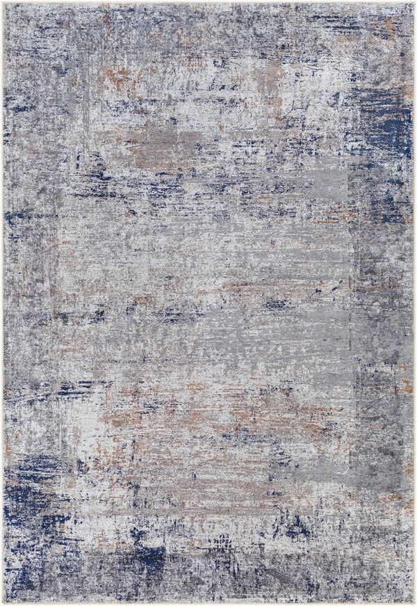 Livabliss Tahmis Flatweave Chenille Area Rug Traditional Pattern for Entryways and Hallways Dark Blue, Medi 8'10" x 12' THI2708-81012
