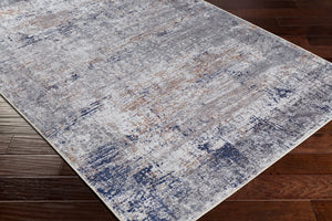 Livabliss Tahmis Flatweave Chenille Area Rug Traditional Pattern for Entryways and Hallways Dark Blue, Medi 8'10" x 12' THI2708-81012