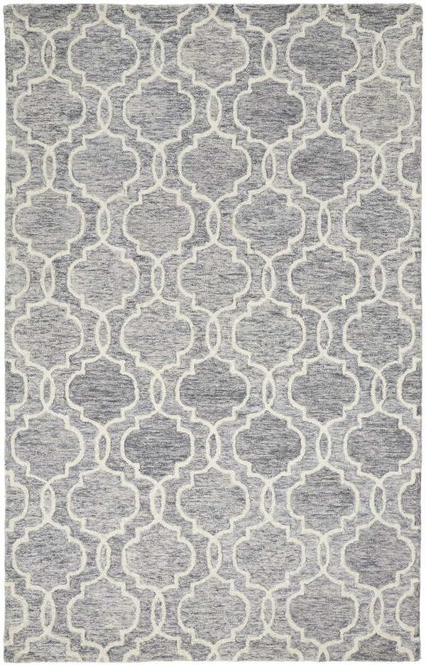 Feizy Rugs Belfort Hand-tufted Wool Rug: Elegant Transitional Designs For Timeless Home Décor Style Blue,Gray,Ivory Wool 8698775fgryivyp00