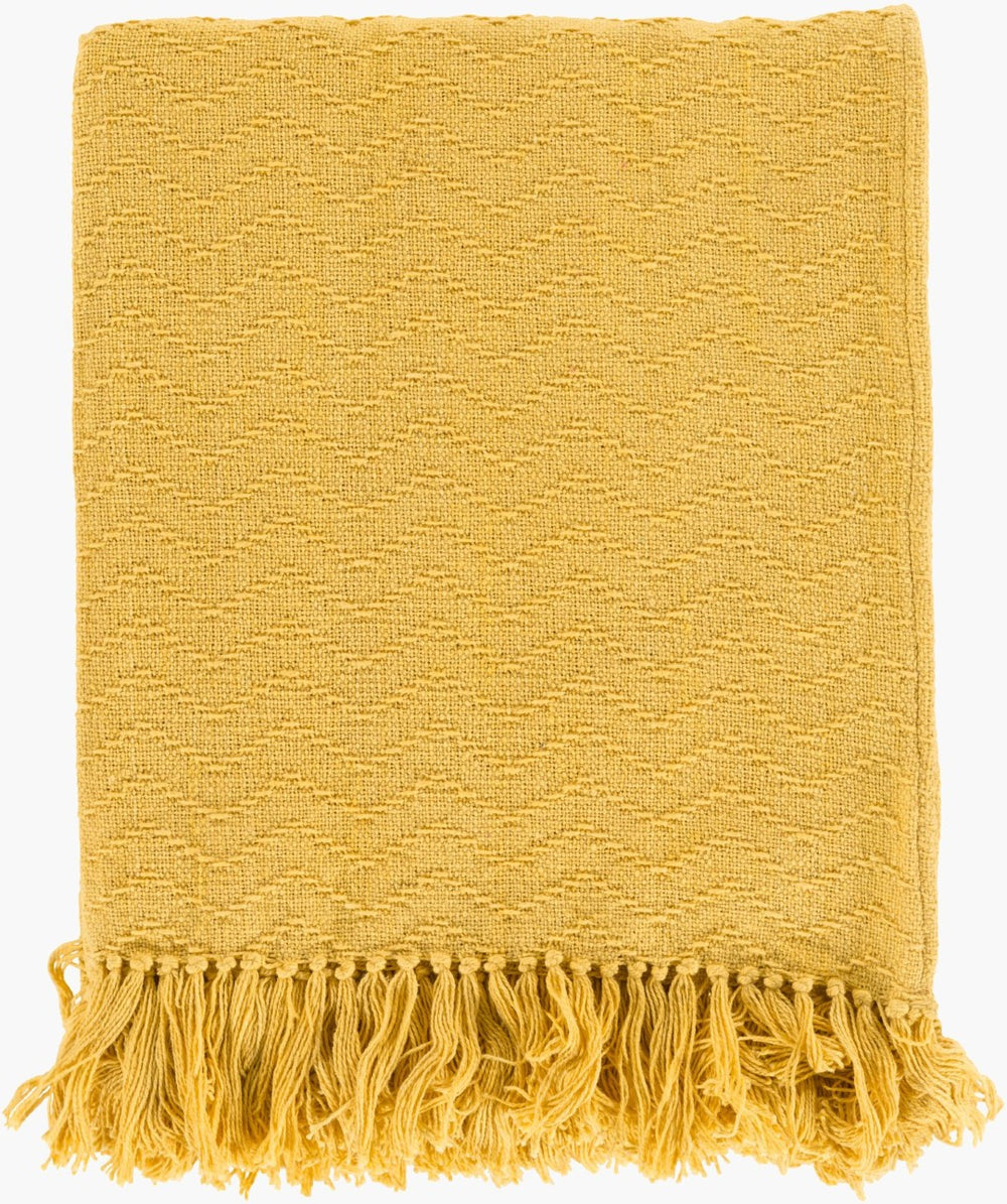 Livabliss Thelma Handcrafted Cotton Woven Throw with Fringe Trim for Sofa Chair or Bed THM6000-5060