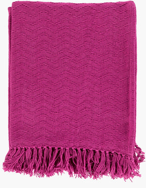 Livabliss Thelma Woven Cotton Throw Blanket with Fringe Edge for Sofa or Bed Casual Accent THM6004-5060