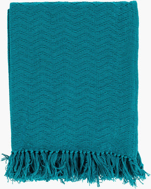 Livabliss Thelma Cotton Woven Throw Blanket with Fringe Trim for Sofas and Accent Chairs THM6005-5060