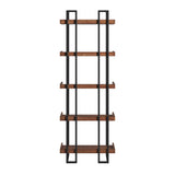 Homelegance By Top-Line Elouise Rustic Brown Etagere Bookcase Brown MDF